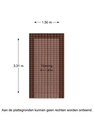 Plattegrond - Tweede Markstraat 12, 4811 PC Breda - Tweede Markstraat 12 - Vliering - 2D.jpg
